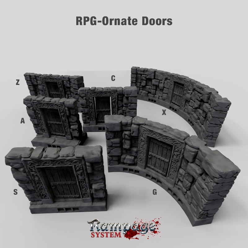 Rampage Heavy Low Risers - Printable Scenery