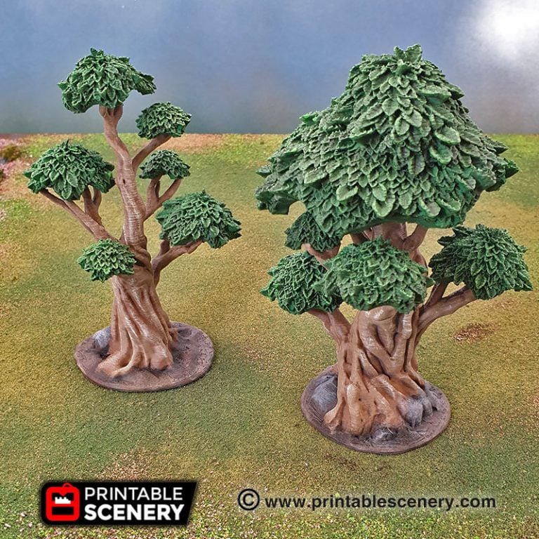 gloomwood trees assembled with foliage