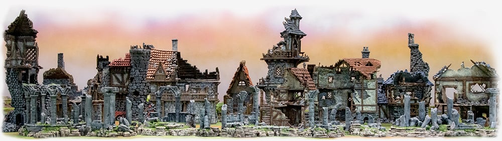 Gothic Building 28mm for Warhammer 40k Terrain, Ruined Demon