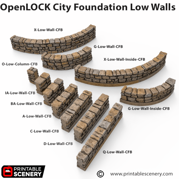 OpenLOCK Low Walls STL