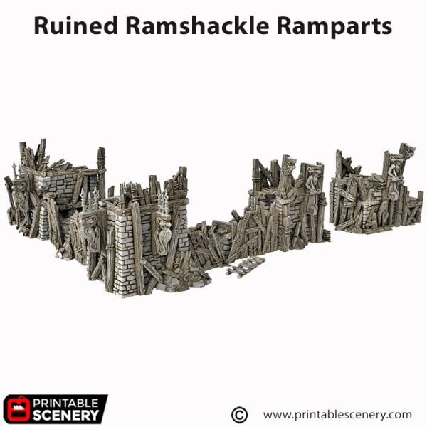 Ruined Ramshackle Ramparts 3d print file