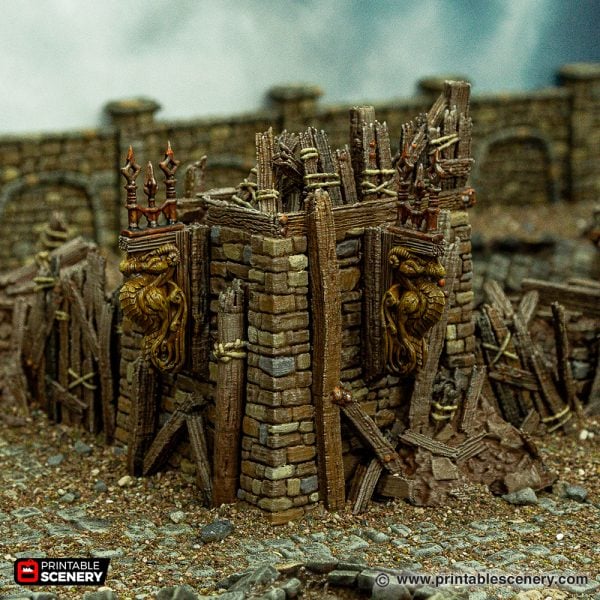 Ruined Ramshackle Ramparts 3d Print terrain