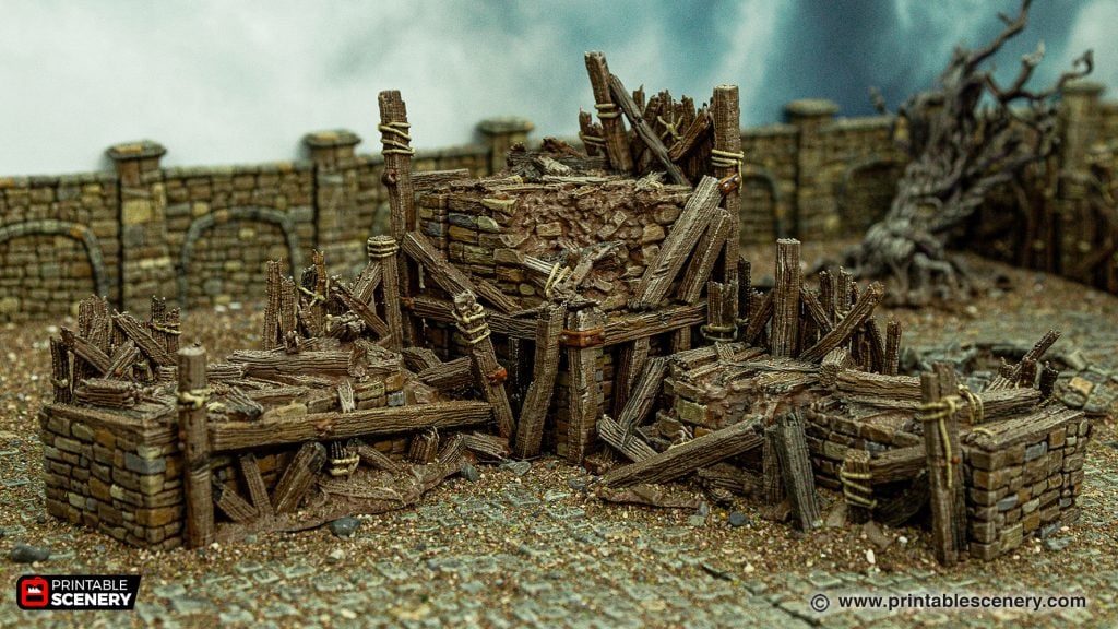 Ruined Ramshackle Ramparts 3d Print terrain