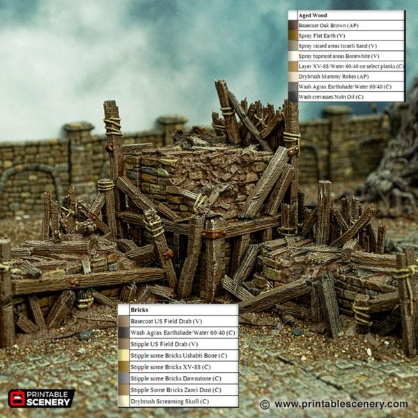 Ruined Ramshackle Ramparts 3d Print terrain