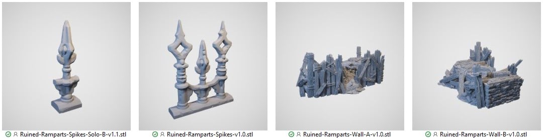 Ruined Ramshackle Ramparts 3d print file