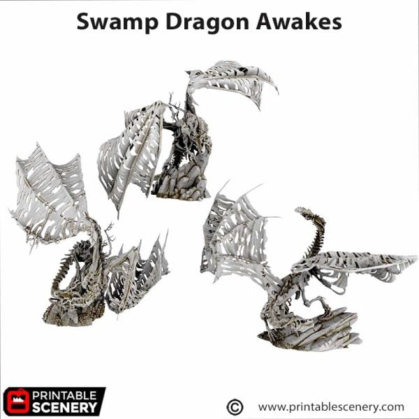 3d Printed Swamp Dragon Awakes