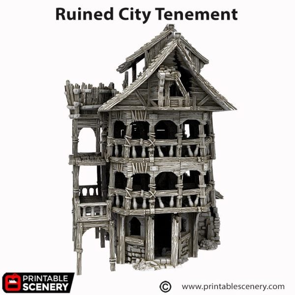 Ruined City Tenement 3d print file