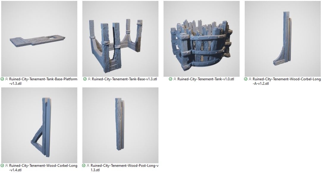 Ruined City Tenement 3d print file