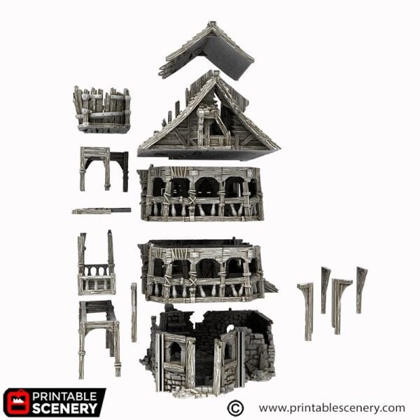 Ruined City Tenement 3d print file