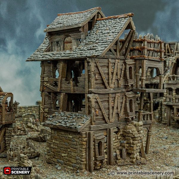 Ruined City Tenement 3d print file