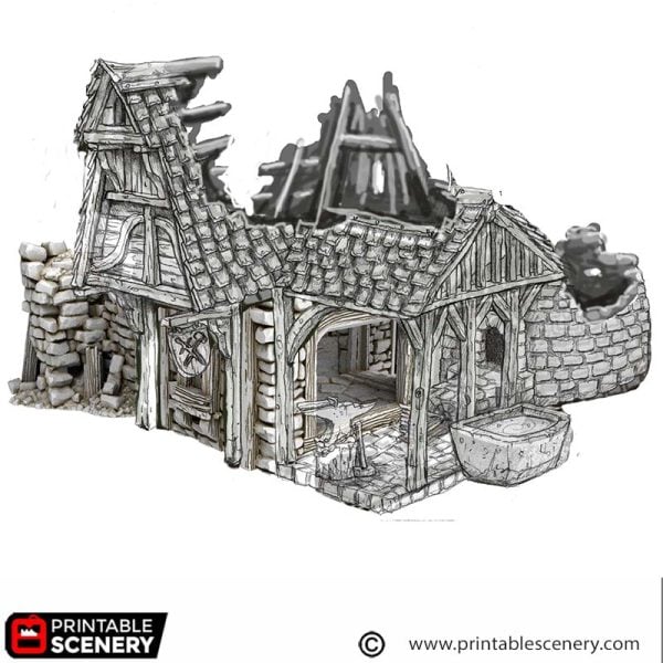 Ruined City Blacksmith 3D Print file