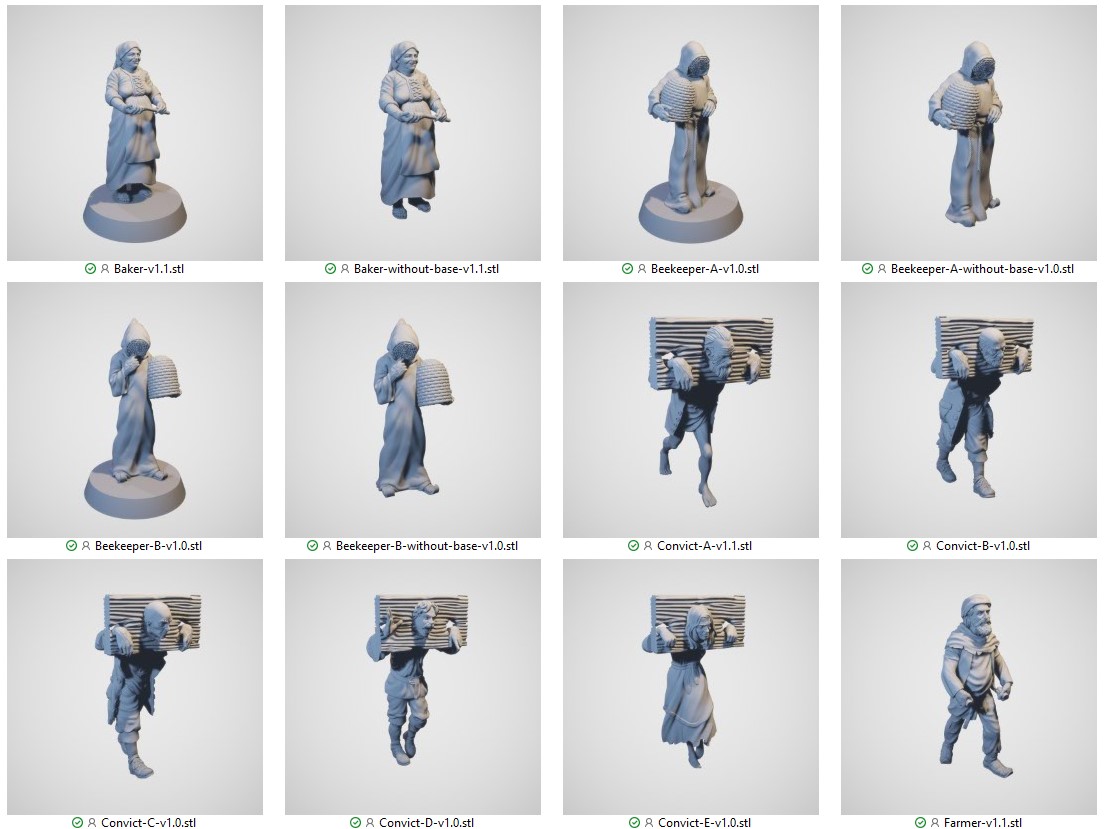 Villagers Pack 1 3d print file