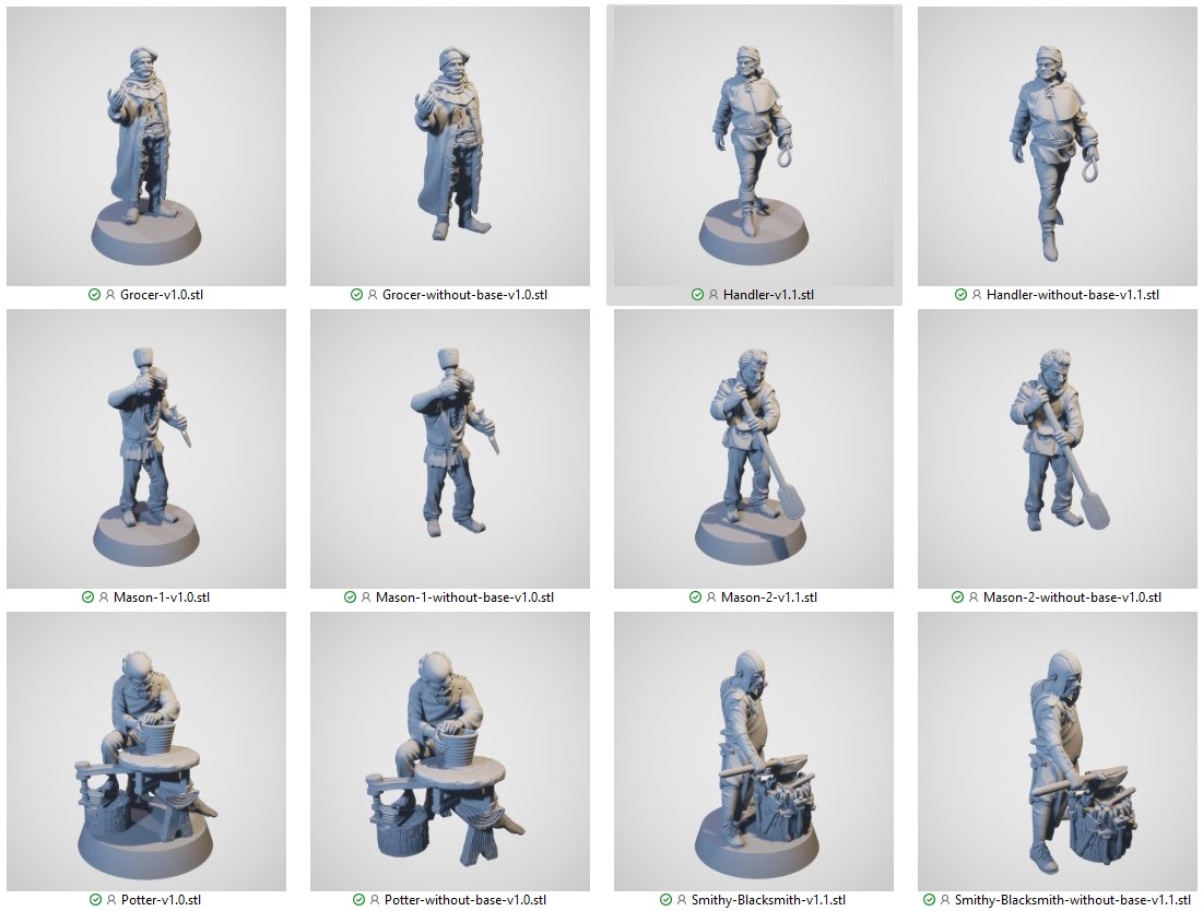 Villagers Pack 1 3d print file